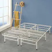 Zinus Smartbase White Metal Folding Bed Frame