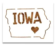 Iowa Stencil - Reusable Color, Draw, Paint Custom Stencil Art