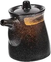 Ciieeo Japanese Style Ceramic Condiment Pot Decorative Vinegar Dispenser for Kitchen Household Seasoning Container for Oil Oil and Cooking Liquor