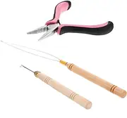 VICASKY 3pcs Hair Extension Tools Kit Bead Looper Tool Pliers Lightweight Sturdy Accessories