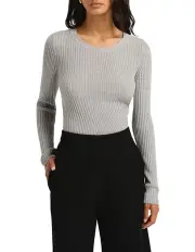 [Marcs] Roan Velour Sparkle Knit Jumper in Silver