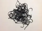 50 x 7/0 Octopus Beak Fishing Hooks Tackle Chemically Sharpened Black