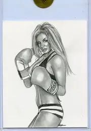 2008 BENCHWARMER BUFFY TYLER JUMBO SKETCH CARD BY ESTEBAN