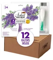 BIC Soleil Escape Scented Women's Disposable Razors, 4 Blades, Comfortable Sh...