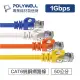 ☆電子花車☆POLYWELL 寶利威爾 RJ-45 CAT.6 福祿克 24AWG 高速網路線 網路線 橘色 0.5M