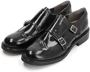 MARGARET HOWELL idea(マーガレット・ハウエル アイデア) 2877 Women's Platform Wingtip Double Monk Strap Shoes
