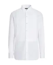 Zegna Long-Sleeved Tuxedo Shirt SHIRTS CM42,SHIRTS CM43,SHIRTS CM40,SHIRTS CM41,SHIRTS CM39,SHIRTS CM44,SHIRTS CM45 White