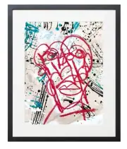 CORBELLIC INK SKETCH 14X11 OPEN SOURCE ORIGINAL ABSTRACT PORTAIT GALLERY PAPER
