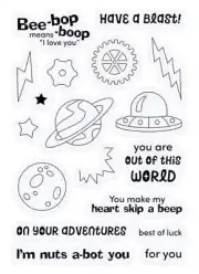 Tonic Studios Clear Stamp Set Space Bot