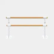 Wall-Mounted Ballet Barre Bar Professional Dance Bar with Tripod Support Frame for Stretch Dance Or Active Workouts,Double Pole-1M