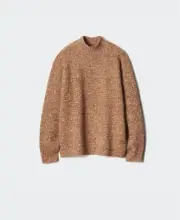 UNIQLO JW ANDERSON Soufflé Yarn Mock Neck Sweater M Orange
