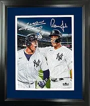 Framed Aaron Judge & Juan Soto Dual Facsimile Laser Engraved Signature Auto 11"x14"Baseball Photo HOFSM Holo