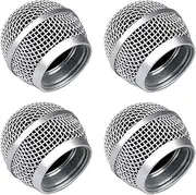 4 Pack Replacement Microphone Mesh Grill,Microphone Ball Head Grille for Shure PG58,PGA58,PGA48
