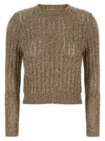 [Brunello Cucinelli] Brunello Cucinelli-Rustic Dazzling Net Maglioni Beige-Donna XL