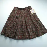 LuLaRoe Women's Madison Skirt Size XS Red Multi Print Jersey Full A-Line Pull-On