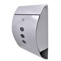在飛比找momo購物網優惠-【哈維五金】歐式弧邊造型灰色信箱(信箱)