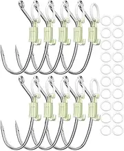 Luminous Live Shrimp Hooks, Live Shrimp Hook, Luminous Baitholder Set Of 10, Easy To Attach, Easy To Use, 3.4x1.5cm, For Freshwater And Saltwater