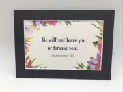 New Handmade 5x7 (Matted 4x6) Religious Scripture Inspirational Free Ship 169