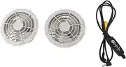 Air Conditioned Clothes Fan Adjustable Low Noise Brushless USB Powered Cooling Vest Fan for Office and Outdoor Gray 2 Pack