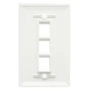 RJ45 Face Plate Wall Socket Cat6 Cat5e Ethernet Single Gang 3 Port
