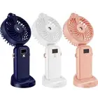 Mini Handheld Fan Spray Portable Misting Fan USB Rechargeable Pocket Foldable ~