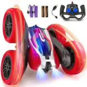 RC Stunt Car Remote Control Cars Toy Double-Sided Driving 360-degree Flips Ro...