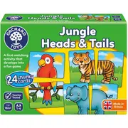 24pc Orchard Toys Memory Game Jungle Heads & Tails Kids Activity Play Toy 18m+