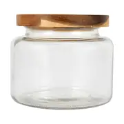 1.5L Glass Jar with Wood Lid