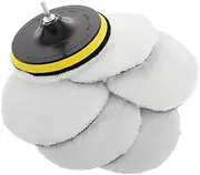 GRADENEVE 1 Set Car Polishing Pad Set Wool Buffing Discs with Threaded Screw Backing Plate Drill Adapter for Efficient Car Waxing and Polishing Durable Multi Vehicle Use