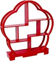 LCSVCCXA Chinese Display Stand Wood Cupcake Stand Showcase Sturdy Wooden Display Shelf Cabinets Rack for Dessert Table Countertop Cafe
