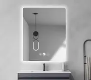 600*750*5mm Mercio Frameless Copper-free Glass Rectangle Pencil Edge LED Mirror