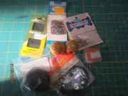 Beading & Macrame Odd lot Leather Cord Elastic Seed Beads Rhinestones Needles