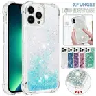 For iPhone 16 16E 15 14 13 12 11 Plus Pro Max XR Case Liquid Glitter Bling Cover