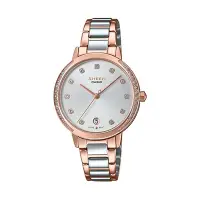 在飛比找Yahoo奇摩購物中心優惠-CASIO 卡西歐 SHEEN 典雅氣質手錶-玫瑰金x銀_S