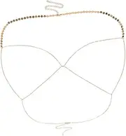 [TINEASUR] Chic Body Jewelry Handmade Bra Chain Fashionable Paillette Chain for Women Beach Swimwear