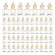 100pcs Hanging Car Air Freshener Perfume Bottle, 10ml(Clear, Square)