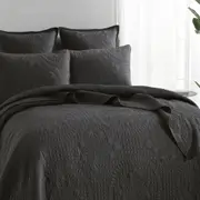 Renee Taylor Asher Jacquard Coverlet Set - GREY