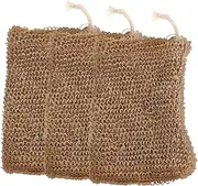 Beavorty Bathroom Essential Jute Mesh Soap Holder Bag Drawstring Foam Saver Exfoliating Pouches Handmade for Shower Bath