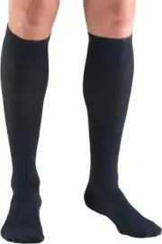 TRUFORM Over The Calf Men's Dress Socks 15-20mmHg (Navy) Small