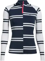 G/Fore Offset Stripe Tech Quarter Zip Top Twilight M L Womens Golf Shirt