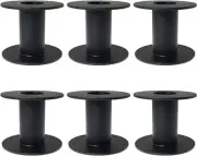 Plastic Spool 6Pcs 71Mm Black Bobbin Empty Spools for Embroidery Thread, Yarn,