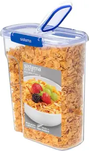 KLIP IT plus Cereal Storage Container | Airtight 4.2 Litre Food Pantry Storage C