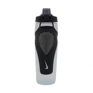 【NIKE 耐吉】水壺 Refuel Bottle 24oz 白 黑 掀蓋式 止滑 可擠壓 水瓶 運動 自行車(N100766812-524)