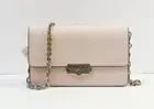 MICHAEL KORS CECE MEDIUM FLAP VEGAN LEATHER SHOULDER CROSSBODY CLUTCH SOFT PINK