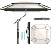 Large Fishing Umbrellas Windproof Beach Parasol 360° Rotation Sun Umbrella With Sand Anchor And Carry Bag 6.5ft 7.2ft 7.8ft 8.5ft