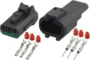 Xiaojiang Store 1-20 Sets 3 Pin 7123-7730-40 7222-7730-40 Automobile Connector RX7 13B MAP WRX Speed Connector PB015-03850(Male Female Set,5Sets)