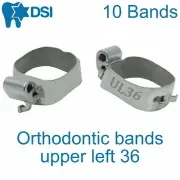 10 DSI Dental Orthodontic Molar Bands Double Buccal Tube Bracket Upper Left 36