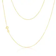 9ct Yellow Solid Gold 30 Gauge Curb 40cm Chain