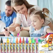 12x 6mm Liquid Chalk Marker Pens LED Writing Board Glass Window Art Pen for Kids