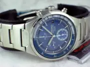 SEIKO Criteria Alarm Chronograph SNA087 SNA087P1 Men's Blue Dial Steel Watch